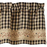 Berry Gingham Valance - Border Park Designs - The Fox Decor