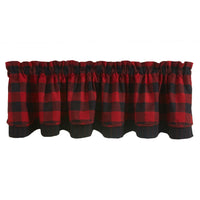 Buffalo Check Valance - Lined Layered Park Designs - The Fox Decor