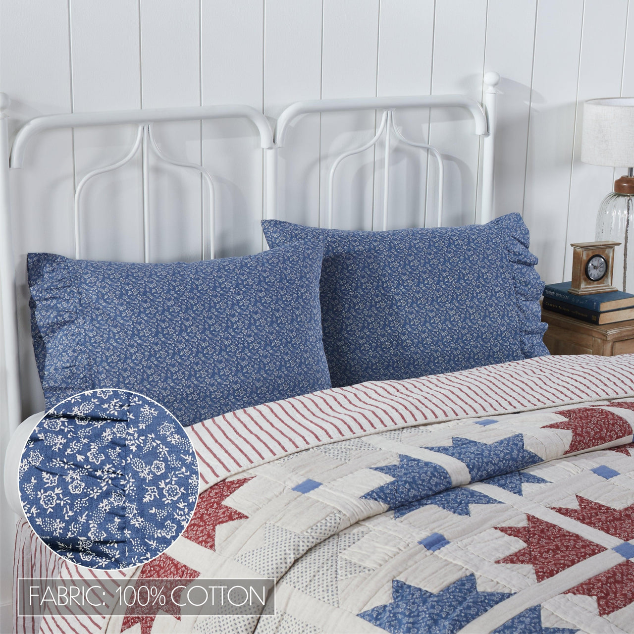 Celebration Ruffled Standard Pillow Case Set of 2 21x26+4 VHC Brands - The Fox Decor