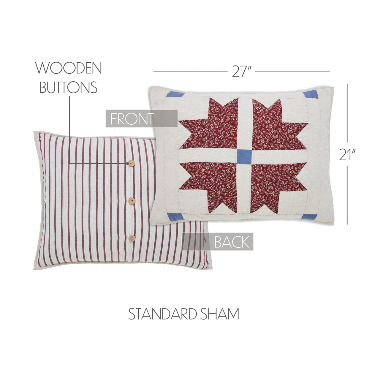 Celebration Standard Sham 21x27 VHC Brands - The Fox Decor