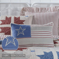 Celebration Patchwork Flag Pillow 14x22 VHC Brands - The Fox Decor