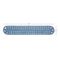 Celeste Blended Blue Indoor/Outdoor Oval Braided Table Runner 12