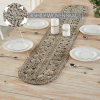 Celeste Blended Pebble Indoor/Outdoor Oval Braided Table Runner 12