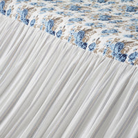 Annie Blue Floral Ruffled Twin Coverlet 76x39+27 VHC Brands - The Fox Decor