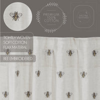 Embroidered Bee Tier Curtain Set of 2 L24xW36 VHC Brands - The Fox Decor