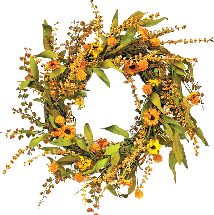 Autumn Garden Wreath, 20" - The Fox Decor