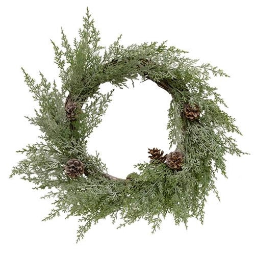 Woodland Cedar Wreath, 20" - The Fox Decor
