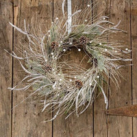 Glistening Pine & Frosty Grass Wreath - The Fox Decor