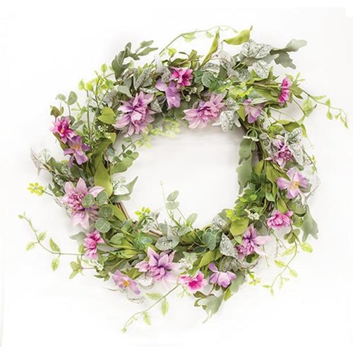 Natural Twig & Wildflower Wreath, 24" - The Fox Decor