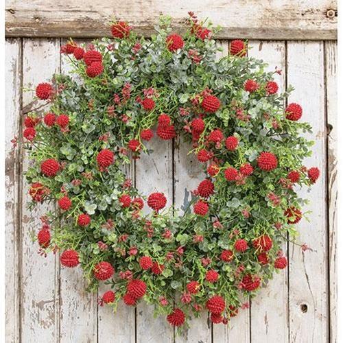 Garden Bliss Wreath, Red - The Fox Decor