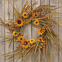 Grassy Sunflower Wreath - The Fox Decor