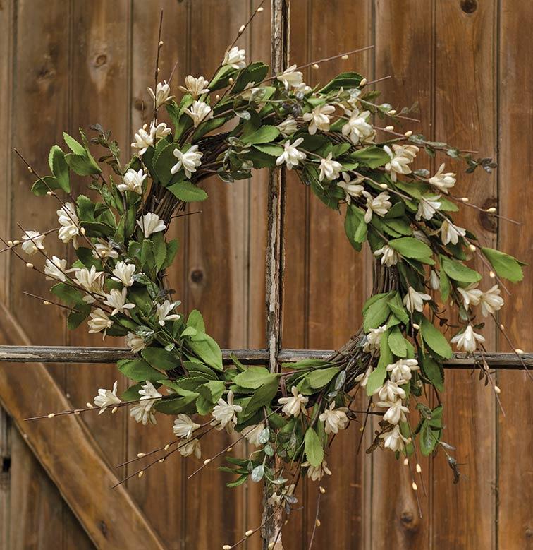 Teastain Gardenia /Twig Wreath - The Fox Decor