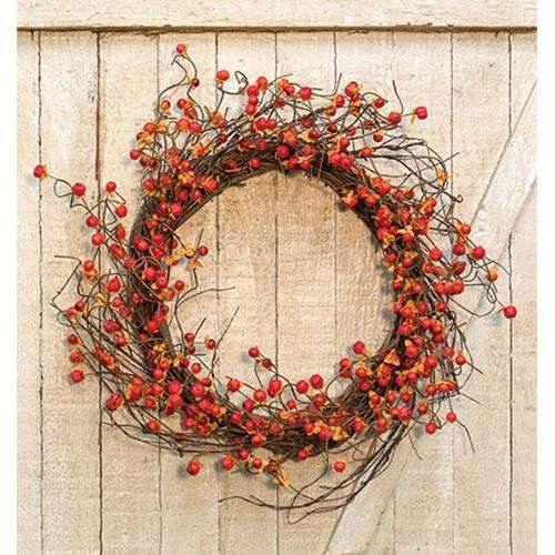 Twiggy Podka & Bittersweet Sunburst Wreath, 20" - The Fox Decor