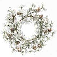 Vintage Glitter Birchcone Pine Wreath, 14