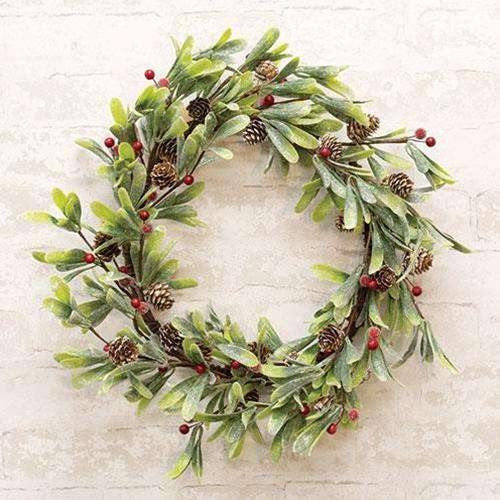 Merry Mistletoe Wreath, 20" - The Fox Decor