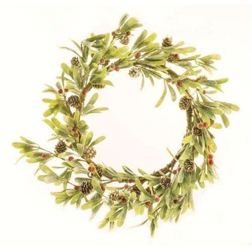 Merry Mistletoe Wreath, 20" - The Fox Decor