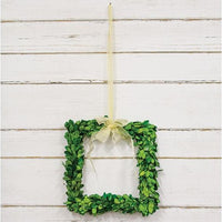 Preserved Boxwood Square Wreath, 10