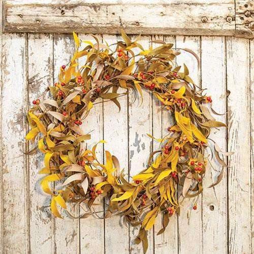 Fall Herbs & Bittersweet Wreath - The Fox Decor