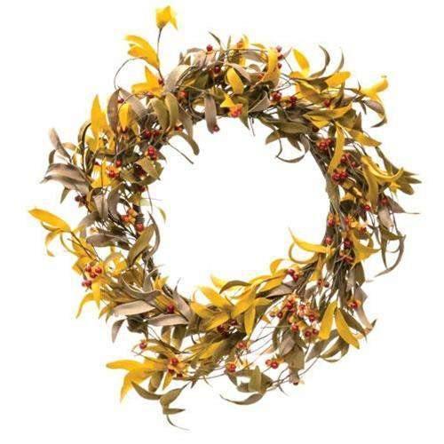 Fall Herbs & Bittersweet Wreath - The Fox Decor