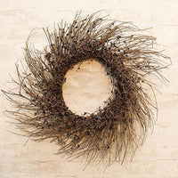 Gray & Black Pip Twig Wreath, 22