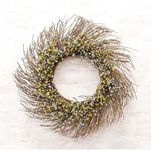 Spring Mix Pip Twig Wreath, 22" - The Fox Decor