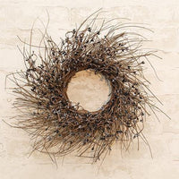 Gray & Black Pip Twig Wreath, 16