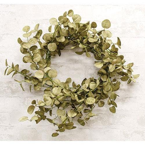 Foamy Silver Dollar Wreath, Sage, 20" - The Fox Decor