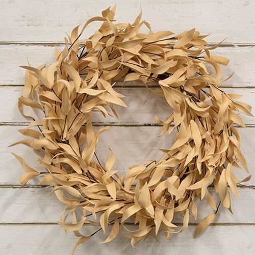 Buttercup Herb Leaves Wreath, 24" - The Fox Decor