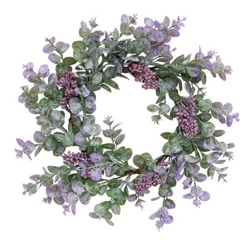Lavender Eucalyptus with Seeds Wreath, 14" - The Fox Decor