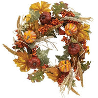 Pumpkin Harvest & Berry Wreath, 20