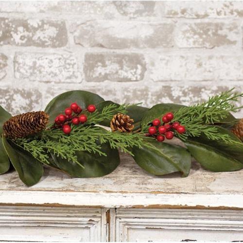 Yuletide Magnolia Garland, 5ft - The Fox Decor