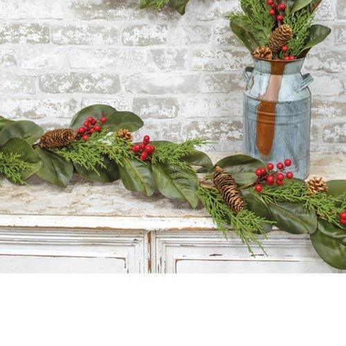 Yuletide Magnolia Garland, 5ft - The Fox Decor