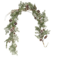 Birch Tipped Cedar Garland, 5ft - The Fox Decor