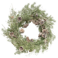 Birch Tipped Cedar Wreath, 24
