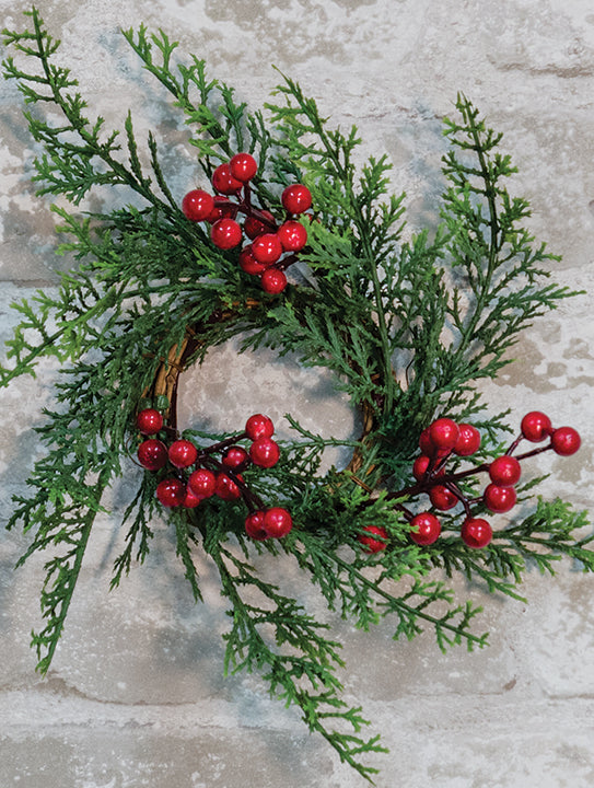 Red Cedar Berries Ring, 2" - The Fox Decor