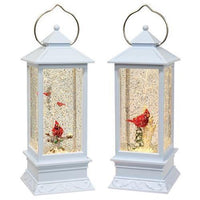 Lighted Cardinal Water Snow Scene, Set of 2 - The Fox Decor