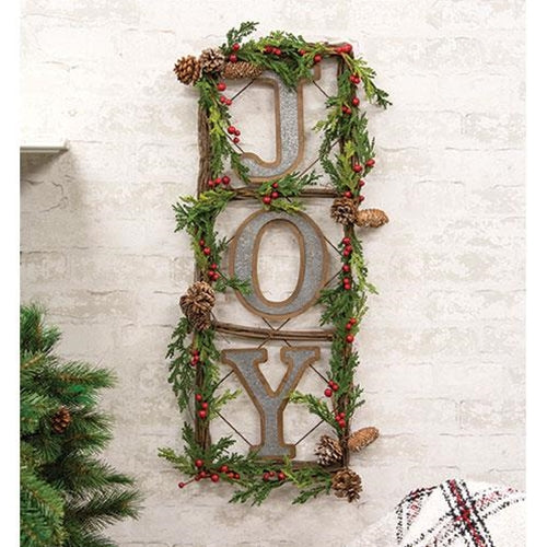 Grapevine & Pine "Joy" Door Sign - The Fox Decor