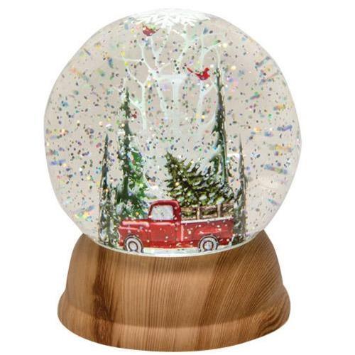 2/Set Lighted Winter Scene Water Globe, Christmas Decor - The Fox Decor