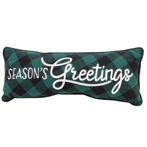 3/set Buffalo Check Season's Greeting Sentiment Pillow - The Fox Decor