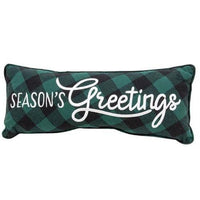 3/set Buffalo Check Season's Greeting Sentiment Pillow - The Fox Decor