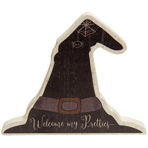 Welcome My Pretties Witch Hat Chunky Sitter - The Fox Decor