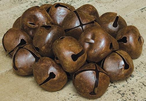 48/Pkg, Rusty Jingle Bells, 30mm - The Fox Decor