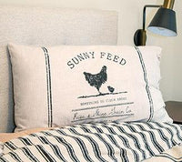Sunny Feed Farmhouse Stripe King Pillow Sham - The Fox Decor