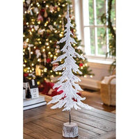 Large White Washed Metal Christmas Tree - The Fox Decor