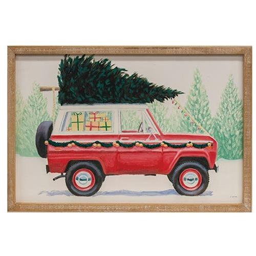 Home For The Holidays Truck Wood Sign - The Fox Decor