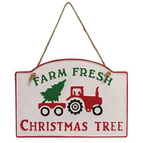 Farm Fresh Christmas Tree Metal Sign - The Fox Decor