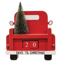 Days Til Christmas Red Truck Countdown Calendar - The Fox Decor