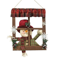 Peeking Snowman Window - The Fox Decor