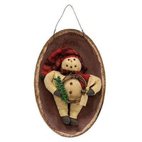 Stocking Hat Snowman on Plate - The Fox Decor