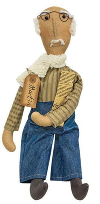 Thumbnail for Grandpa Martin Doll Stuffed primitive doll with a weighted base - The Fox Decor